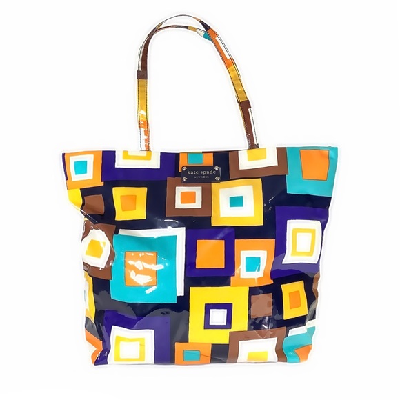 🎉2xHP🎉♠️KATE SPADE Geometric Pattern Large Bag - Picture 2 of 8